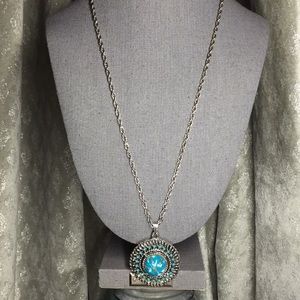 Vintage Faux Turquoise Starburst Necklace